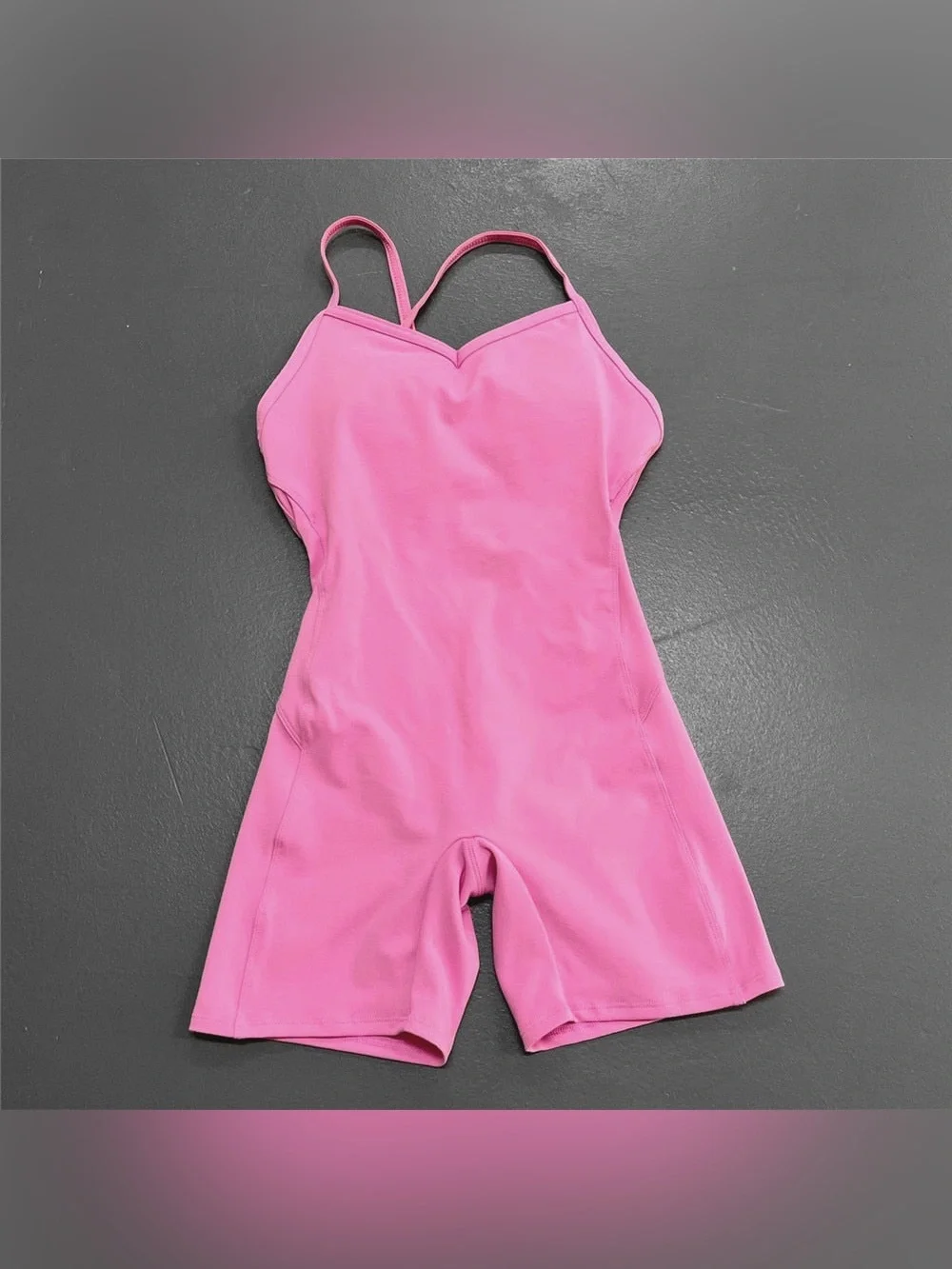 Sculpted Backless Romper with Removable Padding - Picture 4 of 4